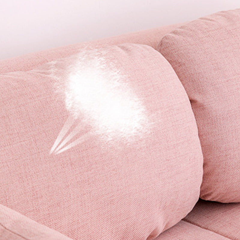 Scandinavian Loveseat with Two Pillow Back and Storage for Apartment Clearhalo 'Furniture' 'furniture_sofas' 'Living Room Furniture' 'Sofa' 'sofas' 4895913