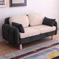 Scandinavian Loveseat with Two Pillow Back and Storage for Apartment Dark Gray-White Clearhalo 'Furniture' 'furniture_sofas' 'Living Room Furniture' 'Sofa' 'sofas' 4895919