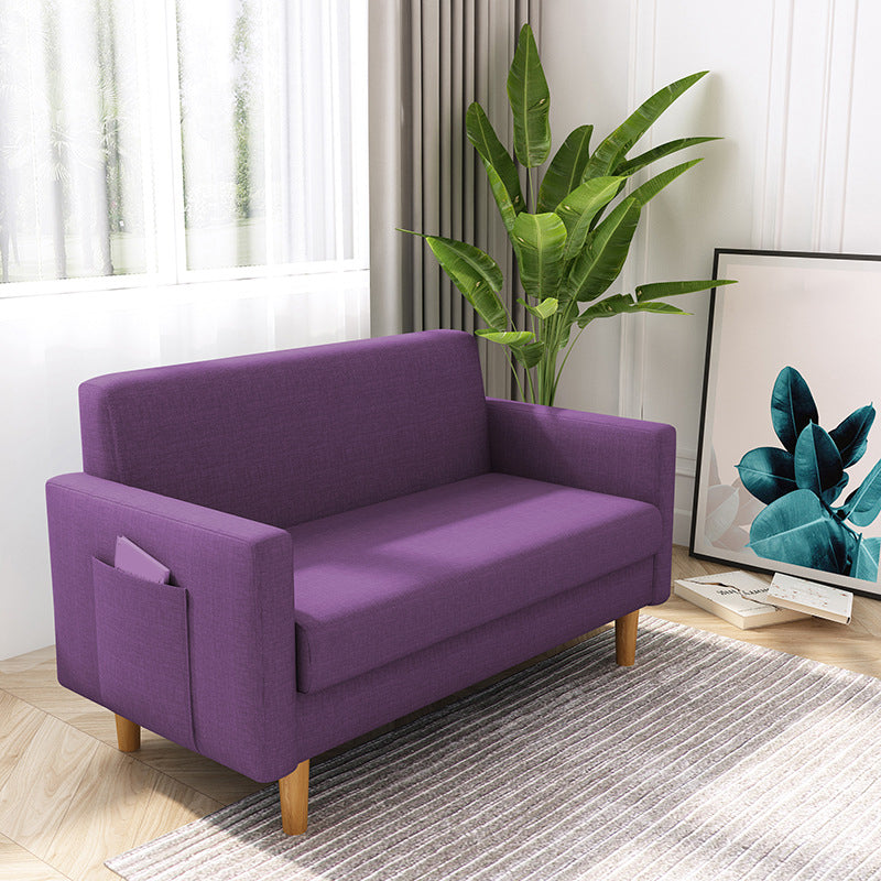 Contemporary Tight Back Sofa with Storage for Living Room and Apartment Dark Purple Clearhalo 'Furniture' 'furniture_sofas' 'Living Room Furniture' 'Sofa' 'sofas' 4895947