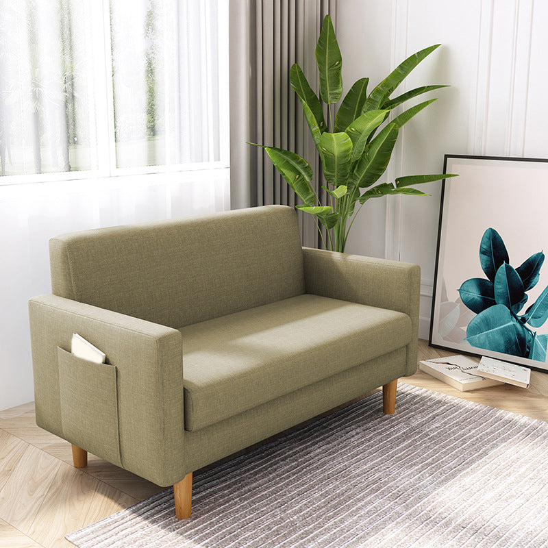 Contemporary Tight Back Sofa with Storage for Living Room and Apartment Khaki Clearhalo 'Furniture' 'furniture_sofas' 'Living Room Furniture' 'Sofa' 'sofas' 4895948