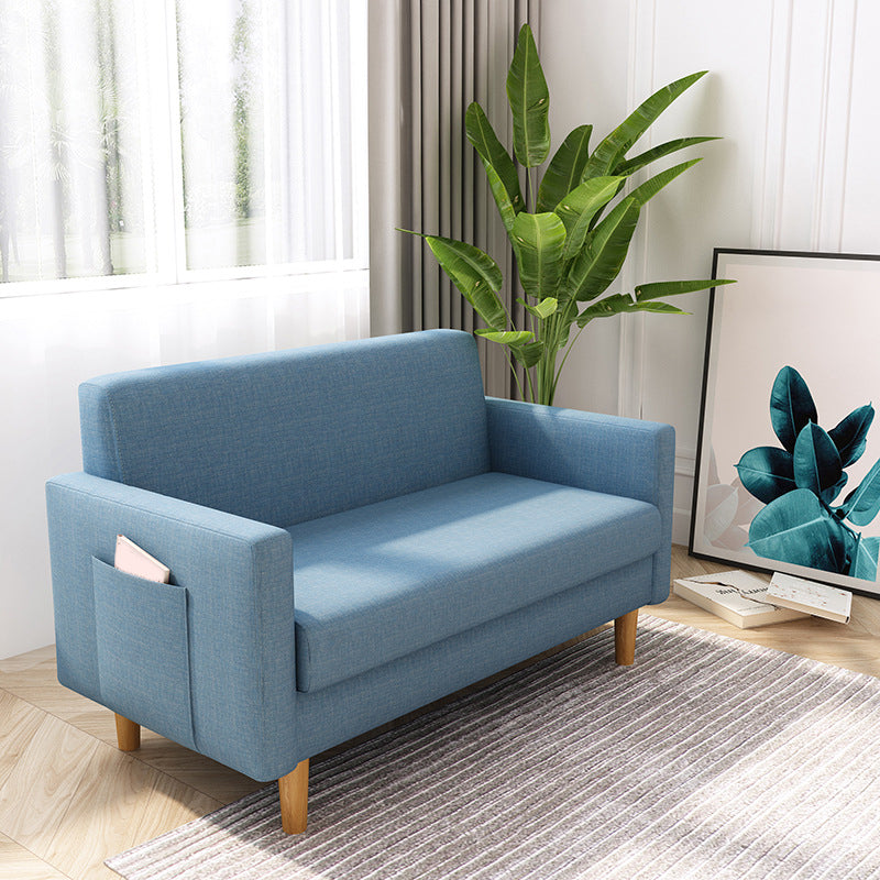 Contemporary Tight Back Sofa with Storage for Living Room and Apartment Light Blue Clearhalo 'Furniture' 'furniture_sofas' 'Living Room Furniture' 'Sofa' 'sofas' 4895950
