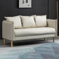 Contemporary Three Pillow Back Sofa with Tuxedo Arm for Apartment Off-White Clearhalo 'furn' 'furn_sofas' 'Furniture' 'furniture_sofas' 'Living Room Furniture' 'Sofa' 'sofas' 4895964