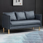 Contemporary Three Pillow Back Sofa with Tuxedo Arm for Apartment Dark Gray Clearhalo 'furn' 'furn_sofas' 'Furniture' 'furniture_sofas' 'Living Room Furniture' 'Sofa' 'sofas' 4895965