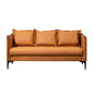 Contemporary Three Pillow Back Sofa with Tuxedo Arm for Apartment 71"L x 26"W x 26"H Orange Clearhalo 'furn' 'furn_sofas' 'Furniture' 'furniture_sofas' 'Living Room Furniture' 'Sofa' 'sofas' 4895967