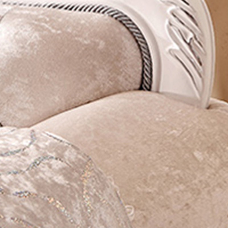 Contemporary Standard Rolled Arm Velvet Sofa Couch for Three People Clearhalo 'furn' 'furn_sofas' 'Furniture' 'furniture_sofas' 'Living Room Furniture' 'Sofa' 'sofas' 4895980