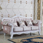 Contemporary Standard Rolled Arm Velvet Sofa Couch for Three People Pink-White Clearhalo 'furn' 'furn_sofas' 'Furniture' 'furniture_sofas' 'Living Room Furniture' 'Sofa' 'sofas' 4895989