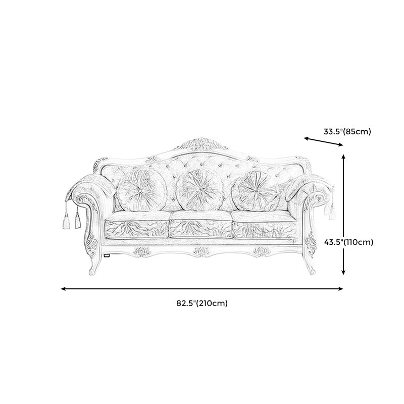 Contemporary Standard Rolled Arm Velvet Sofa Couch for Three People Clearhalo 'furn' 'furn_sofas' 'Furniture' 'furniture_sofas' 'Living Room Furniture' 'Sofa' 'sofas' 4895995