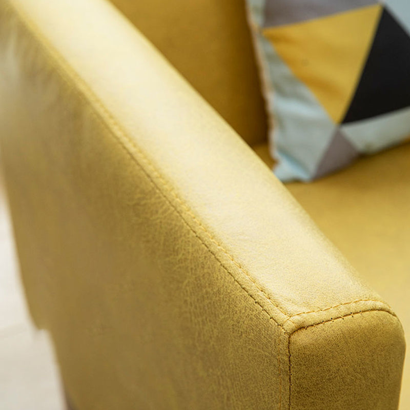 Faux Leather Tight Back Sofa with Tuxedo Arm for Living Room Clearhalo 'furn' 'furn_sofas' 'Furniture' 'furniture_sofas' 'Living Room Furniture' 'Sofa' 'sofas' 4896020