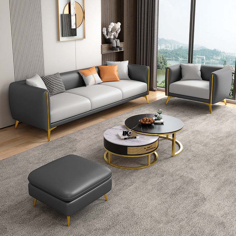 Contemporary Tight Back 4-seater Sofa with Hair Pin Legs for Apartment Clearhalo 'furn' 'furn_sofas' 'Furniture' 'furniture_sofas' 'Living Room Furniture' 'Sofa' 'sofas' 4896027