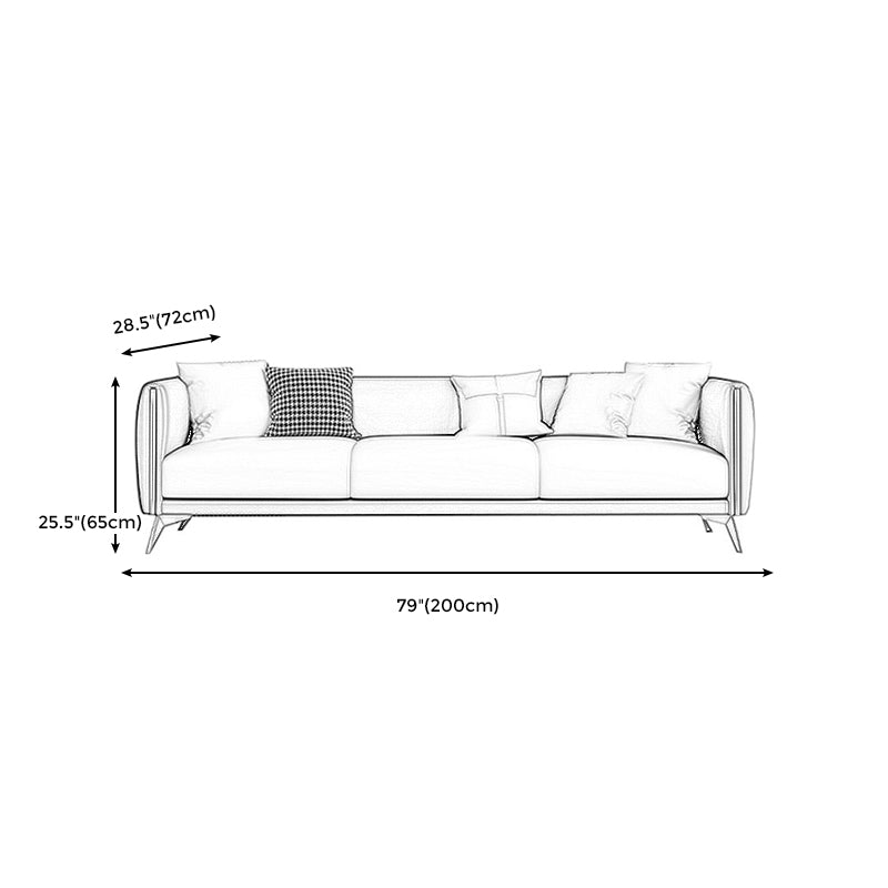 Contemporary Tight Back 4-seater Sofa with Hair Pin Legs for Apartment Clearhalo 'furn' 'furn_sofas' 'Furniture' 'furniture_sofas' 'Living Room Furniture' 'Sofa' 'sofas' 4896036