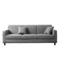 Contemporary Cushions Standard Sofa Set Square Arm Settee Couch Grey 31.5''H x 83''L x 33''W Linen Clearhalo 'Furniture' 'furniture_sofas' 'Living Room Furniture' 'Sofa' 'sofas' 4896060