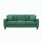 Contemporary Cushions Standard Sofa Set Square Arm Settee Couch Blackish Green Linen Clearhalo 'Furniture' 'furniture_sofas' 'Living Room Furniture' 'Sofa' 'sofas' 4896066