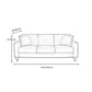 Contemporary Cushions Standard Sofa Set Square Arm Settee Couch Clearhalo 'Furniture' 'furniture_sofas' 'Living Room Furniture' 'Sofa' 'sofas' 4896088
