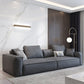 Contemporary Square Arm Sofa Leather Couch Sofa Set with Pillows Dark Gray Clearhalo 'Furniture' 'furniture_sofas' 'Living Room Furniture' 'Sofa' 'sofas' 4896092