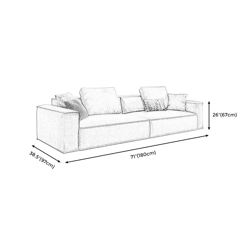 Contemporary Square Arm Sofa Leather Couch Sofa Set with Pillows Clearhalo 'Furniture' 'furniture_sofas' 'Living Room Furniture' 'Sofa' 'sofas' 4896101