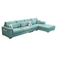 L-shape Sofa Faux Leather/Linen Sectionals with Reversible Chaise and Storage Green Clearhalo 'furn' 'furn_sectionals' 'Furniture' 'furniture_sectionals' 'Living Room Furniture' 'Sectionals' 4896151