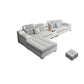 Contemporary Sofa Grey High Back Sloped Arms Sofa/Sectional for Living Room 134"L x 71"W x 33.5"H Clearhalo 'furn' 'furn_sectionals' 'Furniture' 'furniture_sectionals' 'Living Room Furniture' 'Sectionals' 4896184