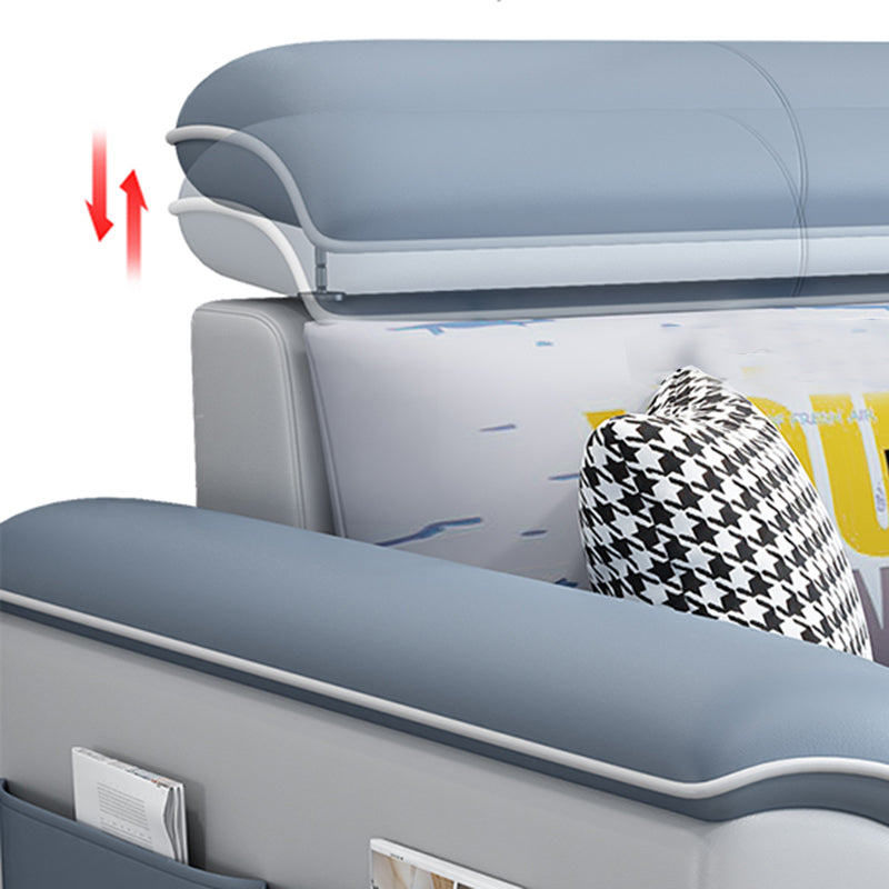 Flared Arms L-Shape Ottoman Included 3-seat Sectionals Sofa with Storage for Apartment Clearhalo 'Furniture' 'furniture_sectionals' 'Living Room Furniture' 'Sectionals' 4896205