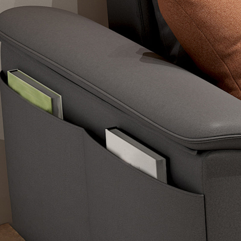 Contemporary Sofa Pillow Back Cushions Sectional with Pillow Top Arm Clearhalo 'furn' 'furn_sectionals' 'Furniture' 'furniture_sectionals' 'Living Room Furniture' 'Sectionals' 4896221