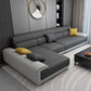 Scandinavian Modular Sectional Left Hand Facing Sofa for Apartment Dark Gray Linen Blend Memory Foam Clearhalo 'furn' 'furn_sectionals' 'Furniture' 'furniture_sectionals' 'Living Room Furniture' 'Sectionals' 4896252