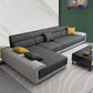 Scandinavian Modular Sectional Left Hand Facing Sofa for Apartment Dark Gray Linen Blend Latex Clearhalo 'furn' 'furn_sectionals' 'Furniture' 'furniture_sectionals' 'Living Room Furniture' 'Sectionals' 4896255