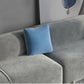 Velvet One Arm Sectional Sofa 27.56"High Tight Back Sofa for Living Room Clearhalo 'furn' 'furn_sectionals' 'Furniture' 'furniture_sectionals' 'Living Room Furniture' 'Sectionals' 4896281