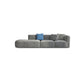 Velvet One Arm Sectional Sofa 27.56"High Tight Back Sofa for Living Room Clearhalo 'furn' 'furn_sectionals' 'Furniture' 'furniture_sectionals' 'Living Room Furniture' 'Sectionals' 4896283
