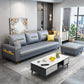 Square Arm Pillowed Back Cushions L-Shape Sectionals Sofa for 3 People Gray Clearhalo 'furn' 'furn_sectionals' 'Furniture' 'furniture_sectionals' 'Living Room Furniture' 'Sectionals' 4896297
