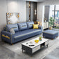 Square Arm Pillowed Back Cushions L-Shape Sectionals Sofa for 3 People Dark Blue Clearhalo 'furn' 'furn_sectionals' 'Furniture' 'furniture_sectionals' 'Living Room Furniture' 'Sectionals' 4896298
