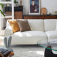 Modern Beige Sectional Sofa Scooped Arm Tight Back Sectional for Living Room Clearhalo 'furn' 'furn_sectionals' 'Furniture' 'furniture_sectionals' 'Living Room Furniture' 'Sectionals' 4896373