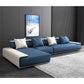 Contemporary Sofa141.73" L X 70.86" W X 29.52" H Armless Sectional for Apartment Beige-Blue Clearhalo 'furn' 'furn_sectionals' 'Furniture' 'furniture_sectionals' 'Living Room Furniture' 'Sectionals' 4896416