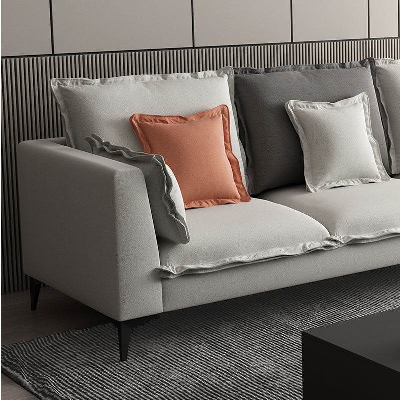 129.92"L X 70.87"W X 34.65"H Modern Sofa Cushions Square Arm Sectional with Chaise Clearhalo 'furn' 'furn_sectionals' 'Furniture' 'furniture_sectionals' 'Living Room Furniture' 'Sectionals' 4896434