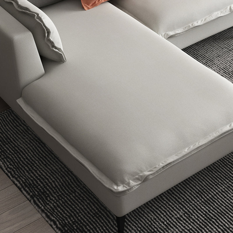 129.92"L X 70.87"W X 34.65"H Modern Sofa Cushions Square Arm Sectional with Chaise Clearhalo 'furn' 'furn_sectionals' 'Furniture' 'furniture_sectionals' 'Living Room Furniture' 'Sectionals' 4896436