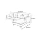 129.92"L X 70.87"W X 34.65"H Modern Sofa Cushions Square Arm Sectional with Chaise Clearhalo 'furn' 'furn_sectionals' 'Furniture' 'furniture_sectionals' 'Living Room Furniture' 'Sectionals' 4896440