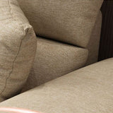 L-Shape Pillowed Back Cushions Sectional Faux Leather/Cottom Blend Sofa and Chaise Clearhalo 'furn' 'furn_sectionals' 'Furniture' 'furniture_sectionals' 'Living Room Furniture' 'Sectionals' 4896486