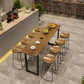Pine Wood Bar Dining Table Industrial Bar Table with Sled Base Clearhalo 'Bar Furniture' 'Bar Tables' 'bar_tables' 'furn' 'furn_bar_tables' 'Furniture' 'furniture_bar_tables' 'Kitchen & Dining Furniture' 4898766