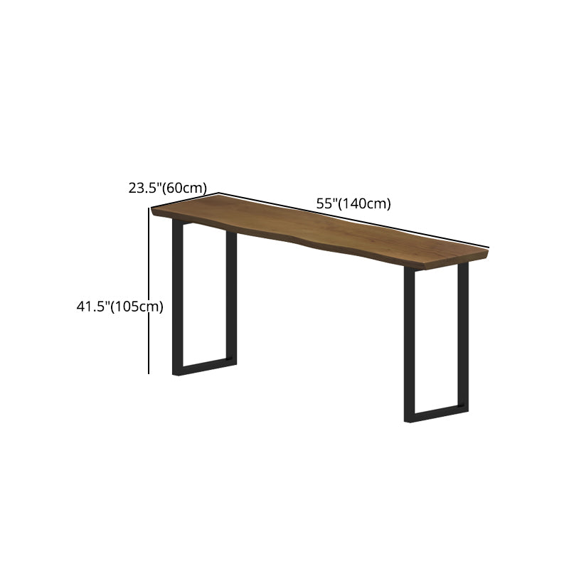 Pine Wood Bar Dining Table Industrial Bar Table with Sled Base Clearhalo 'Bar Furniture' 'Bar Tables' 'bar_tables' 'furn' 'furn_bar_tables' 'Furniture' 'furniture_bar_tables' 'Kitchen & Dining Furniture' 4898774