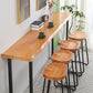 PIne Wood Bar Dining Table Modern Bar Table with Sled Base for Milk Tea Shop Kitchen Clearhalo 'Bar Furniture' 'Bar Tables' 'bar_tables' 'furn' 'furn_bar_tables' 'Furniture' 'furniture_bar_tables' 'Kitchen & Dining Furniture' 4898800