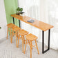 PIne Wood Bar Dining Table Modern Bar Table with Sled Base for Milk Tea Shop Kitchen Clearhalo 'Bar Furniture' 'Bar Tables' 'bar_tables' 'furn' 'furn_bar_tables' 'Furniture' 'furniture_bar_tables' 'Kitchen & Dining Furniture' 4898802