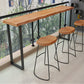 Wood Bar Dining Table Modern Bar Table with Sled Base for Dining Room 94.5"L x 17.7"W x 41.3"H Without Chairs Clearhalo 'Bar Furniture' 'Bar Tables' 'bar_tables' 'furn' 'furn_bar_tables' 'Furniture' 'furniture_bar_tables' 'Kitchen & Dining Furniture' 4898815
