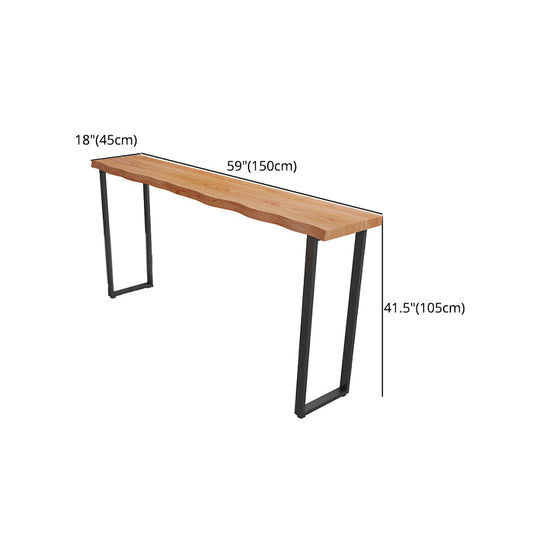 Wood Bar Dining Table Modern Bar Table with Sled Base for Dining Room Clearhalo 'Bar Furniture' 'Bar Tables' 'bar_tables' 'furn' 'furn_bar_tables' 'Furniture' 'furniture_bar_tables' 'Kitchen & Dining Furniture' 4898826