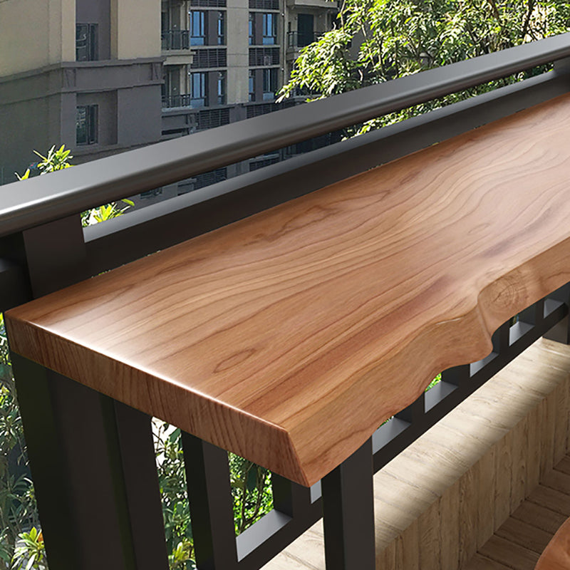 Pine Wood Bar Dining Table Modern Bar Table with Sled Base for Milk Tea Shop Clearhalo 'Bar Furniture' 'Bar Tables' 'bar_tables' 'furn' 'furn_bar_tables' 'Furniture' 'furniture_bar_tables' 'Kitchen & Dining Furniture' 4898857