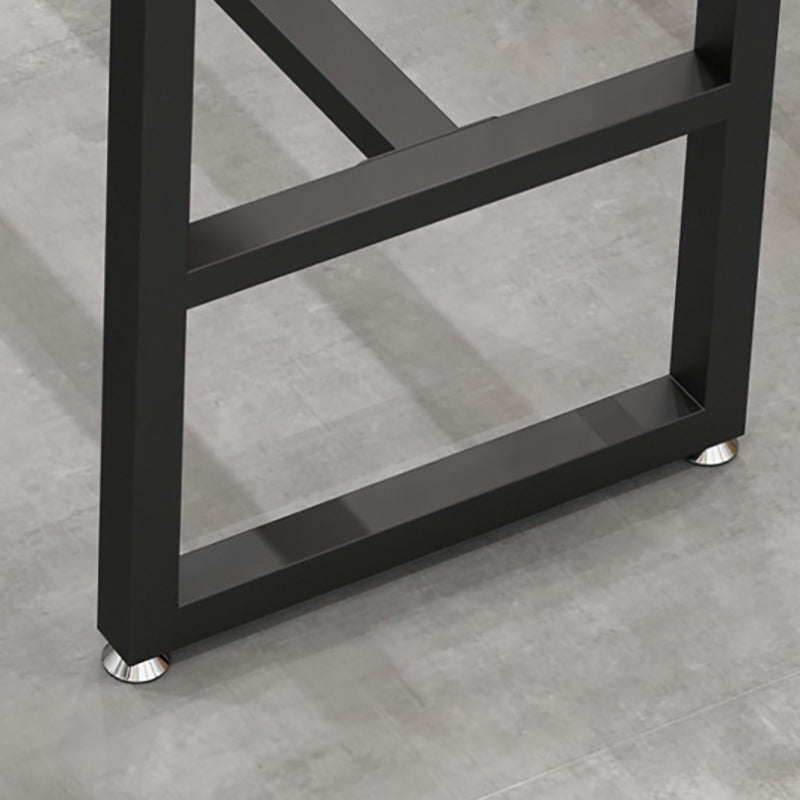 Stone Rectangle Bar Table Contemporary Bar Table with Black Base Clearhalo 'Bar Furniture' 'Bar Tables' 'bar_tables' 'furn' 'furn_bar_tables' 'Furniture' 'furniture_bar_tables' 'Kitchen & Dining Furniture' 4898883