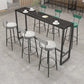 Stone Rectangle Bar Table Contemporary Bar Table with Black Base Clearhalo 'Bar Furniture' 'Bar Tables' 'bar_tables' 'furn' 'furn_bar_tables' 'Furniture' 'furniture_bar_tables' 'Kitchen & Dining Furniture' 4898884