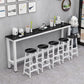 Contemporary Bar Dining Table Rectangle Bar Table with Trestle Base Black-White Without Chairs Clearhalo 'Bar Furniture' 'Bar Tables' 'bar_tables' 'furn' 'furn_bar_tables' 'Furniture' 'furniture_bar_tables' 'Kitchen & Dining Furniture' 4898943