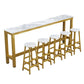 Contemporary Bar Dining Table Rectangle Bar Table with Trestle Base Clearhalo 'Bar Furniture' 'Bar Tables' 'bar_tables' 'furn' 'furn_bar_tables' 'Furniture' 'furniture_bar_tables' 'Kitchen & Dining Furniture' 4898944