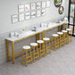 Contemporary Bar Dining Table Rectangle Bar Table with Trestle Base Clearhalo 'Bar Furniture' 'Bar Tables' 'bar_tables' 'furn' 'furn_bar_tables' 'Furniture' 'furniture_bar_tables' 'Kitchen & Dining Furniture' 4898949
