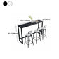 Rectangle Bar Dining Table Modern Bar Dining Table with Trestle Base in Black Clearhalo 'Bar Furniture' 'Bar Tables' 'bar_tables' 'furn' 'furn_bar_tables' 'Furniture' 'furniture_bar_tables' 'Kitchen & Dining Furniture' 4898966