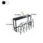Rectangle Bar Dining Table Modern Bar Dining Table with Trestle Base in Black Clearhalo 'Bar Furniture' 'Bar Tables' 'bar_tables' 'furn' 'furn_bar_tables' 'Furniture' 'furniture_bar_tables' 'Kitchen & Dining Furniture' 4898968