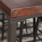 Pine Wood Bar Dining Table Brown Industrial Bar Table with Trestle Base in Black Clearhalo 'Bar Furniture' 'Bar Tables' 'bar_tables' 'furn' 'furn_bar_tables' 'Furniture' 'furniture_bar_tables' 'Kitchen & Dining Furniture' 4898995